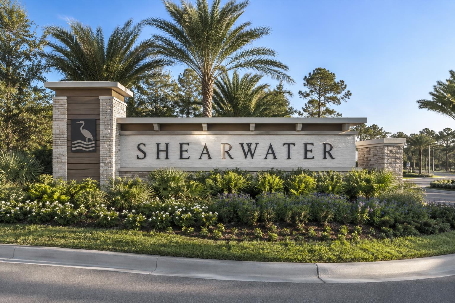 Shearwater St. Augustine new construction homes community entrance sign